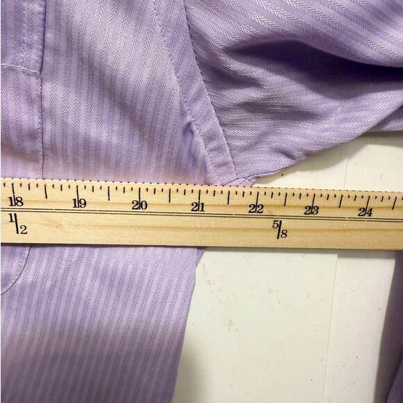 Karl Knox Lavender Long Sleeve Button-Up Dress Shirt Men’s 15.5 34/35 - Picture 4 of 6